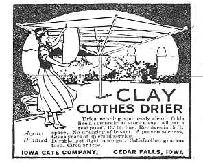 clothesline ad from 1913